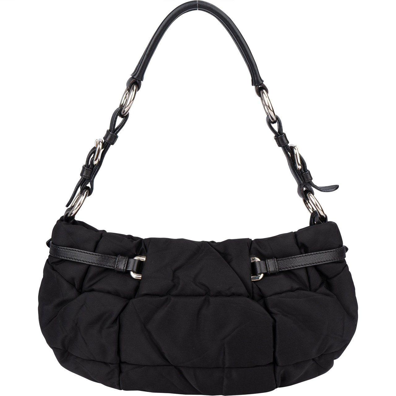 Prada Prada Puffy Nylon Handbag Zwart