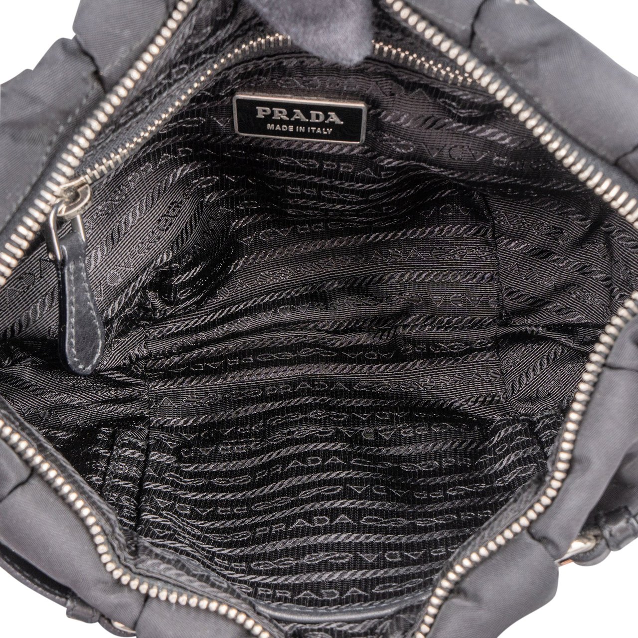 Prada Prada Puffy Nylon Handbag Zwart