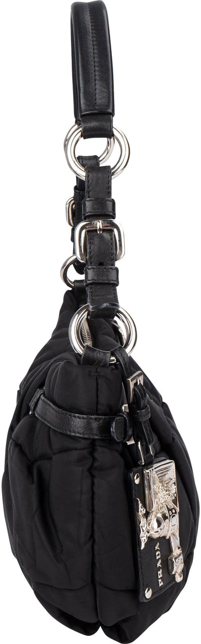Prada Prada Puffy Nylon Handbag Zwart