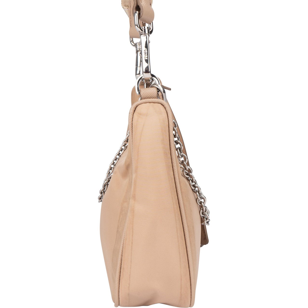 Prada Prada Beige Nylon Triangle Re-Edtion Crossbody Bag Beige