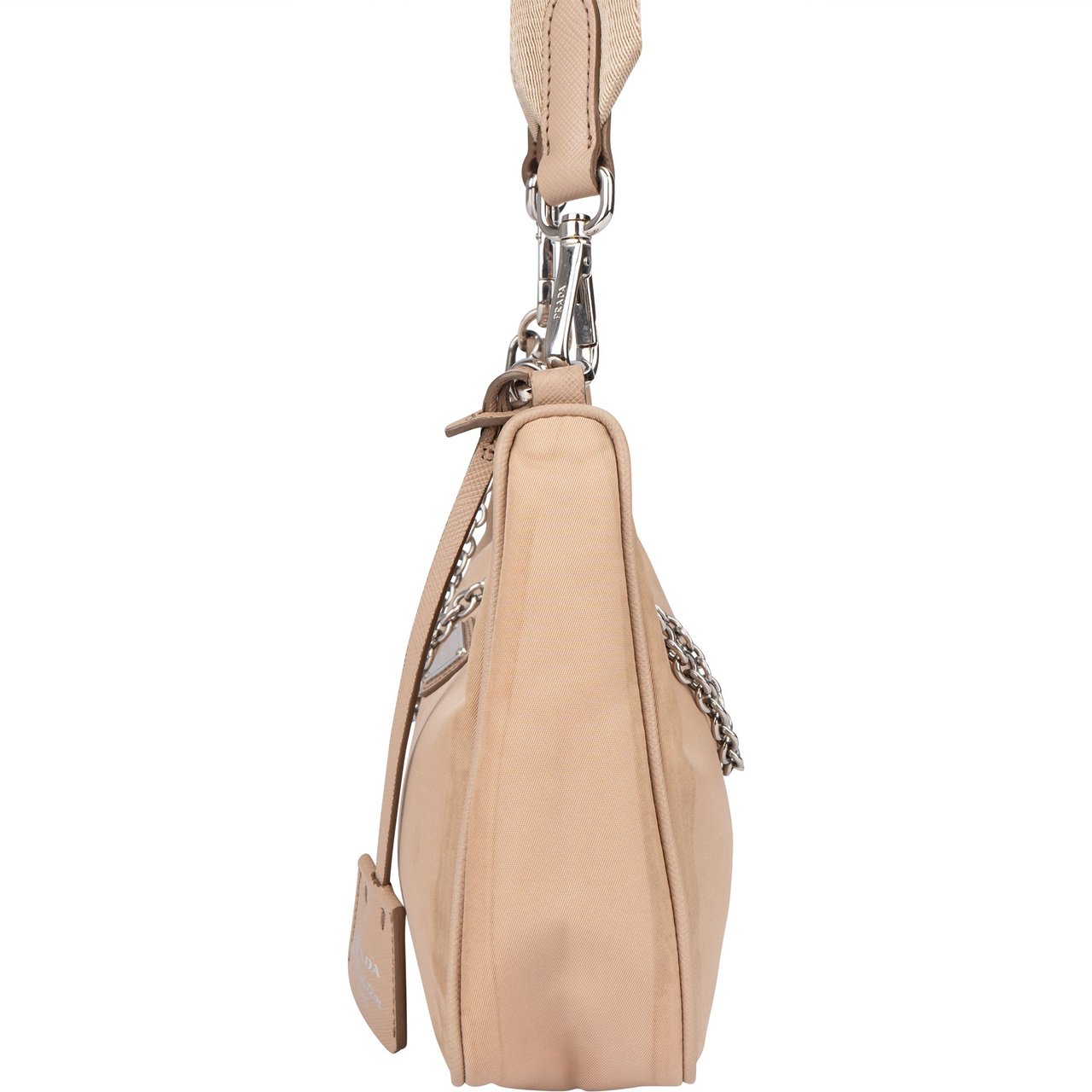 Prada Prada Beige Nylon Triangle Re-Edtion Crossbody Bag Beige