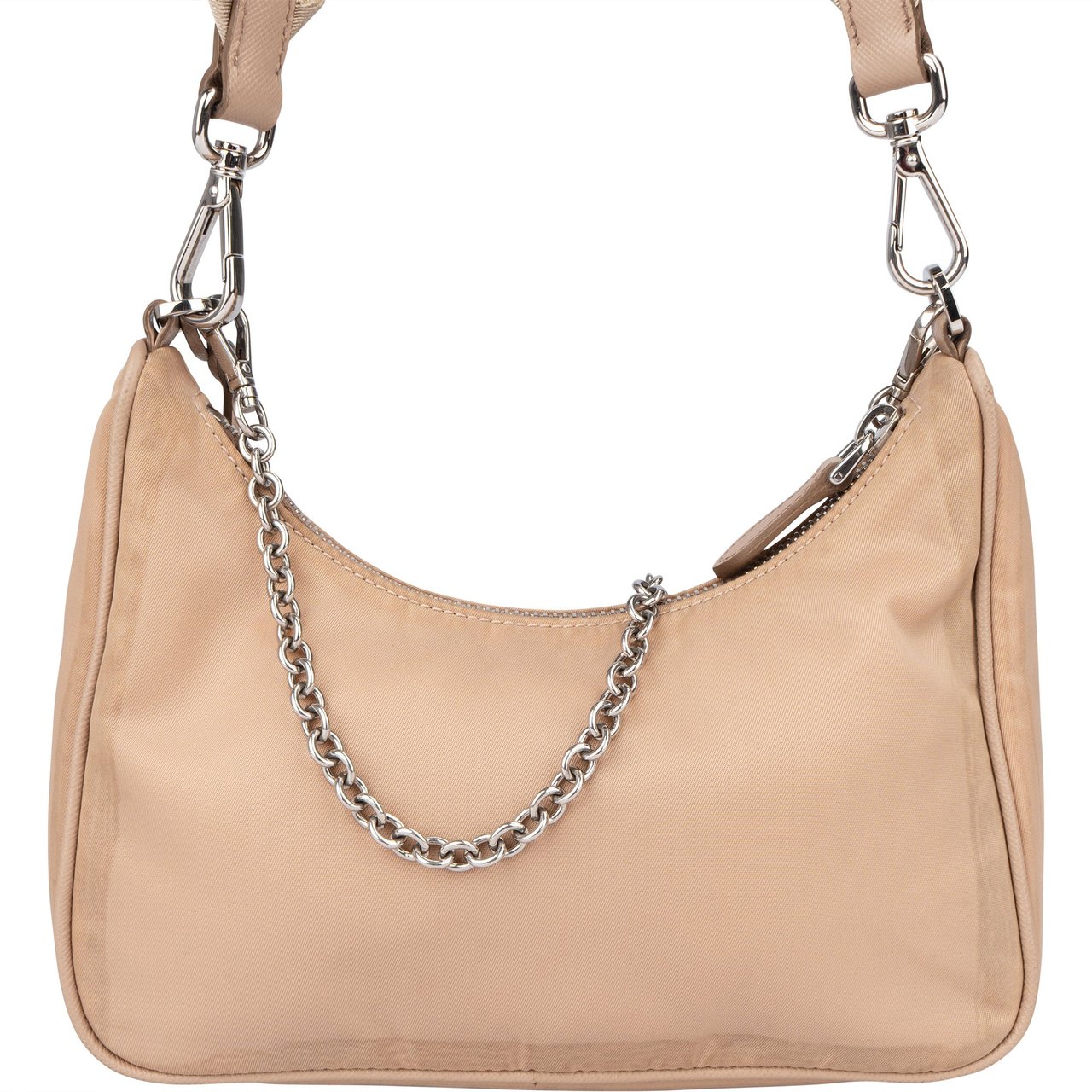 Prada Prada Beige Nylon Triangle Re-Edtion Crossbody Bag Beige