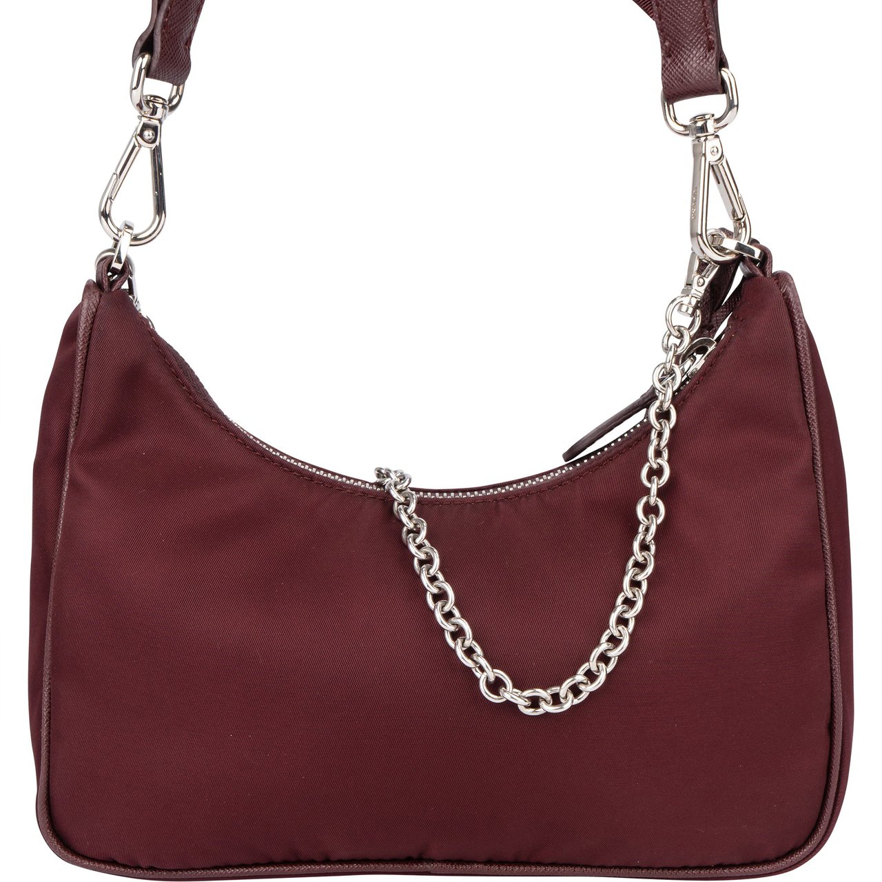 Prada Prada Bordeaux Nylon Triangle Re-Editon Crossbody Bag Divers