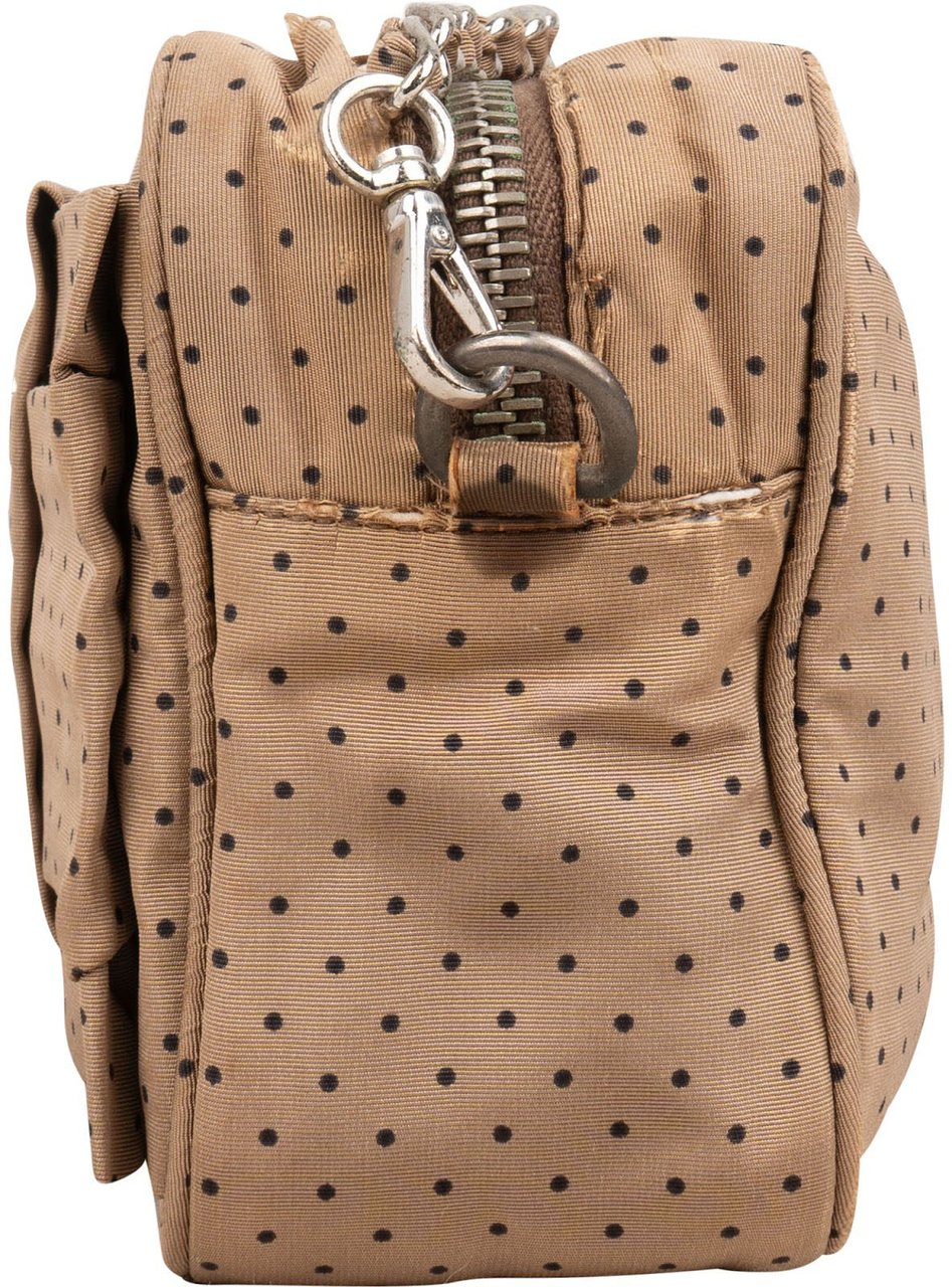 Prada Tessuto Pois Fiocco Faille Dots Small Camera Crossbody Bag Beige