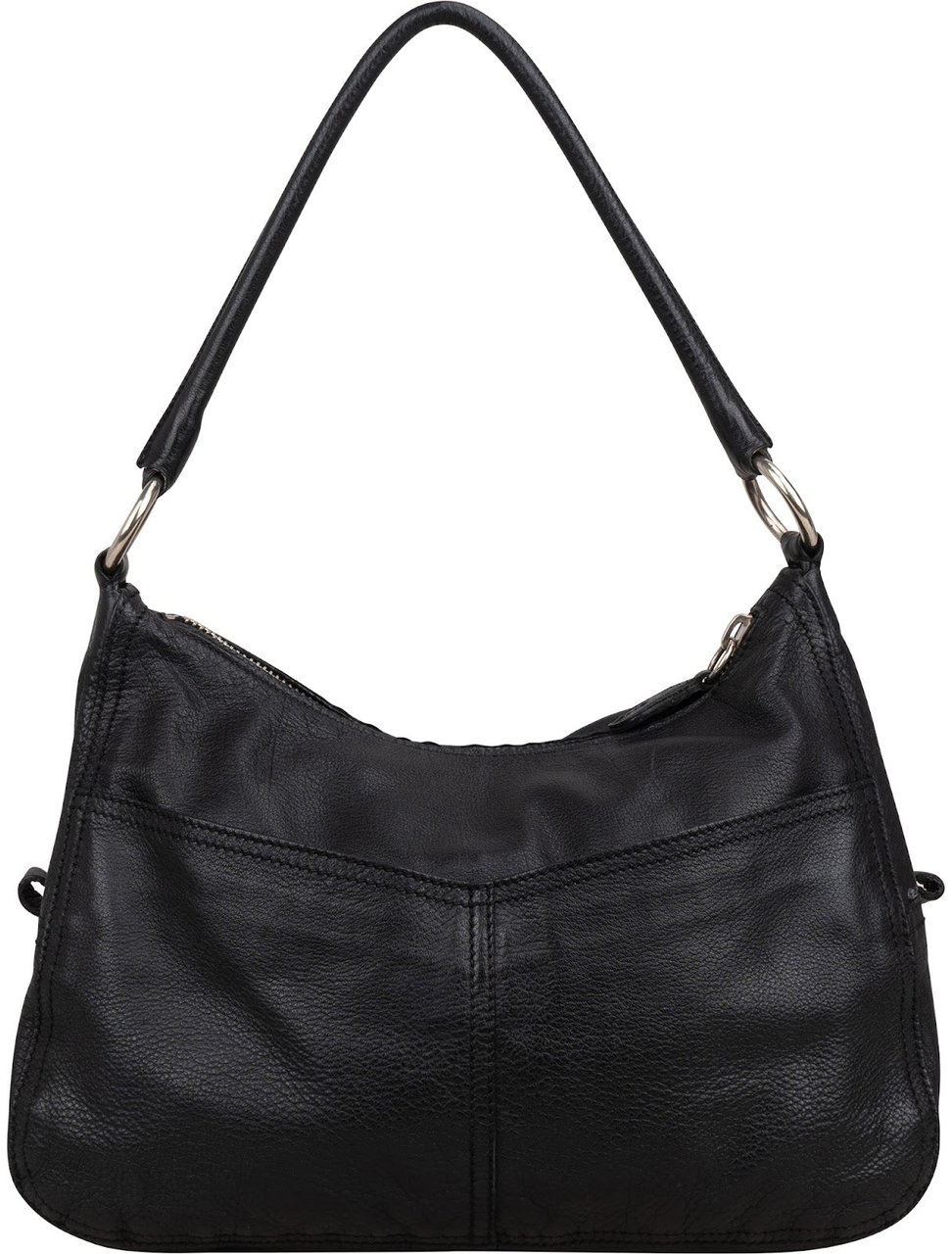 Prada Vitello Daino Leather Two Pocket Shoulder Bag Zwart