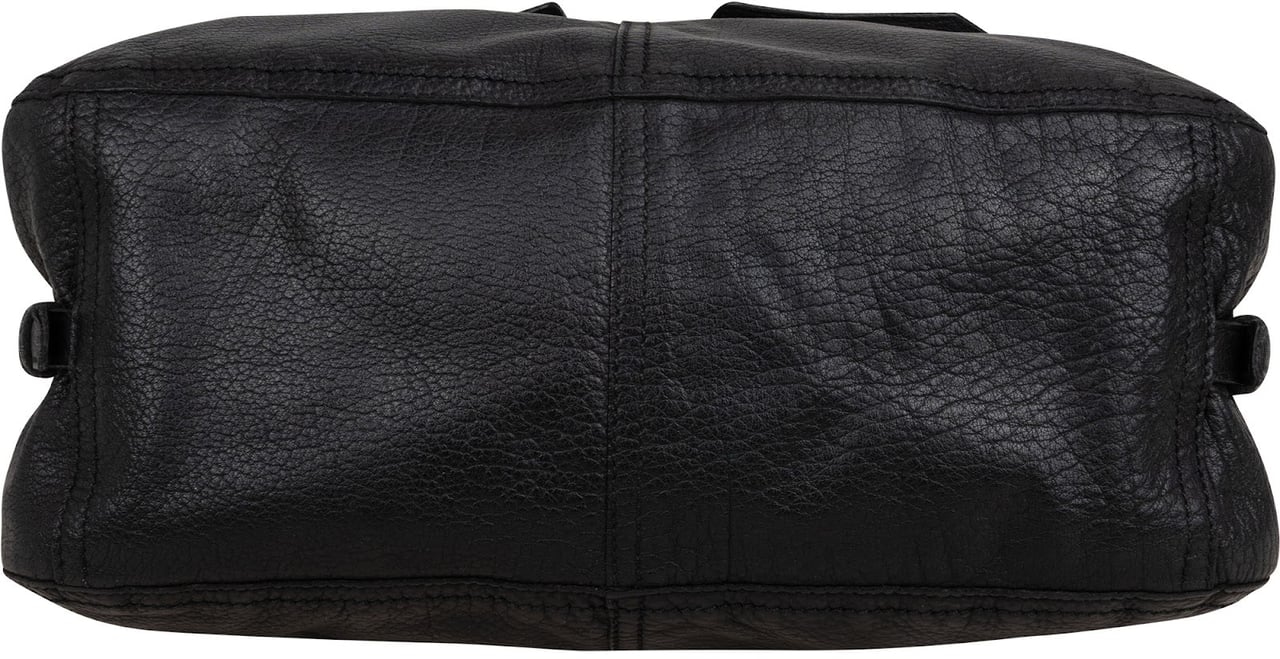 Prada Vitello Daino Leather Two Pocket Shoulder Bag Zwart