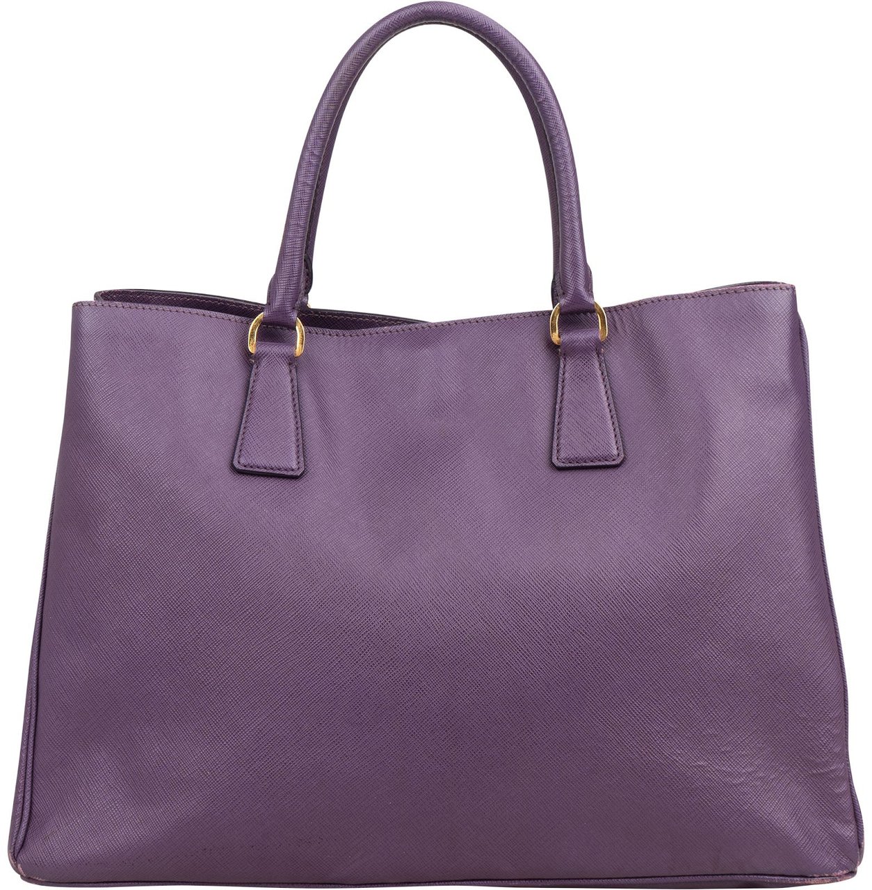 Prada Purple Saffiano Leather Galleria Large Tote Handbag Paars
