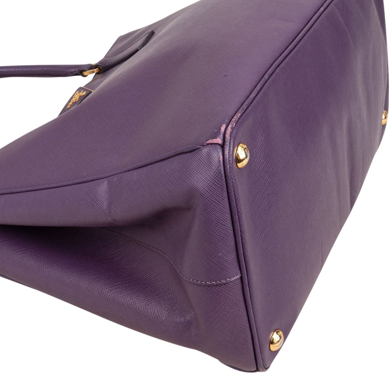 Prada Purple Saffiano Leather Galleria Large Tote Handbag Paars