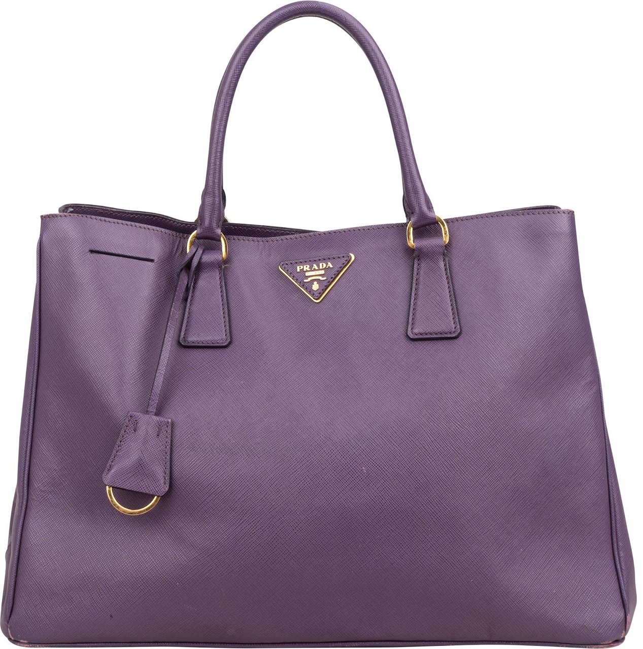 Prada Purple Saffiano Leather Galleria Large Tote Handbag Paars