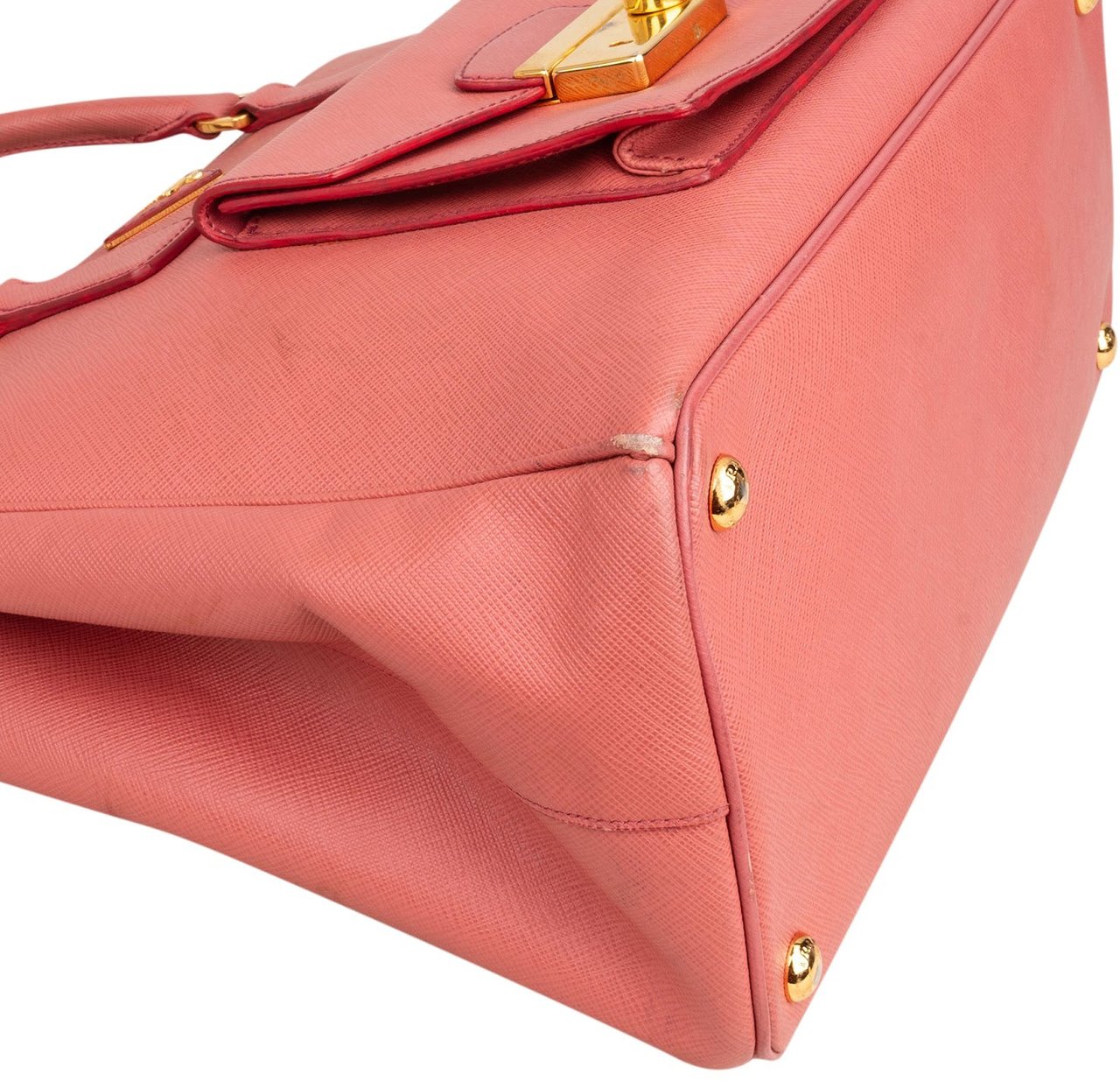 Prada Saffiano Leather Galleria Pocket Handbag Rood
