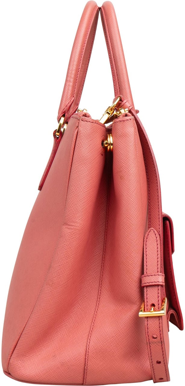 Prada Saffiano Leather Galleria Pocket Handbag Rood