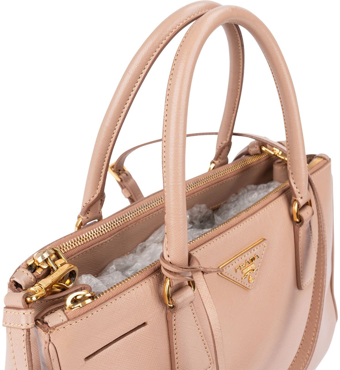 Prada Saffiano Leather Small Galleria Handbag Rood