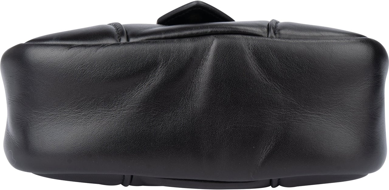 Prada Prada Soft Leather Moon Mini Handbag Zwart
