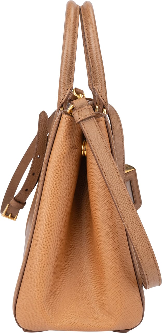 Prada Prada Saffiano Leather Galleria Handbag Bruin