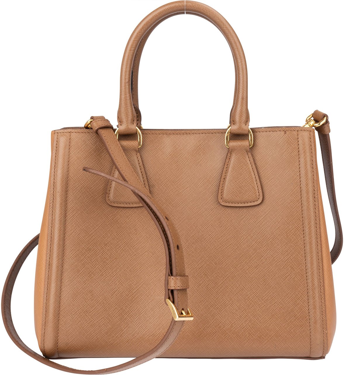 Prada Prada Saffiano Leather Galleria Handbag Bruin
