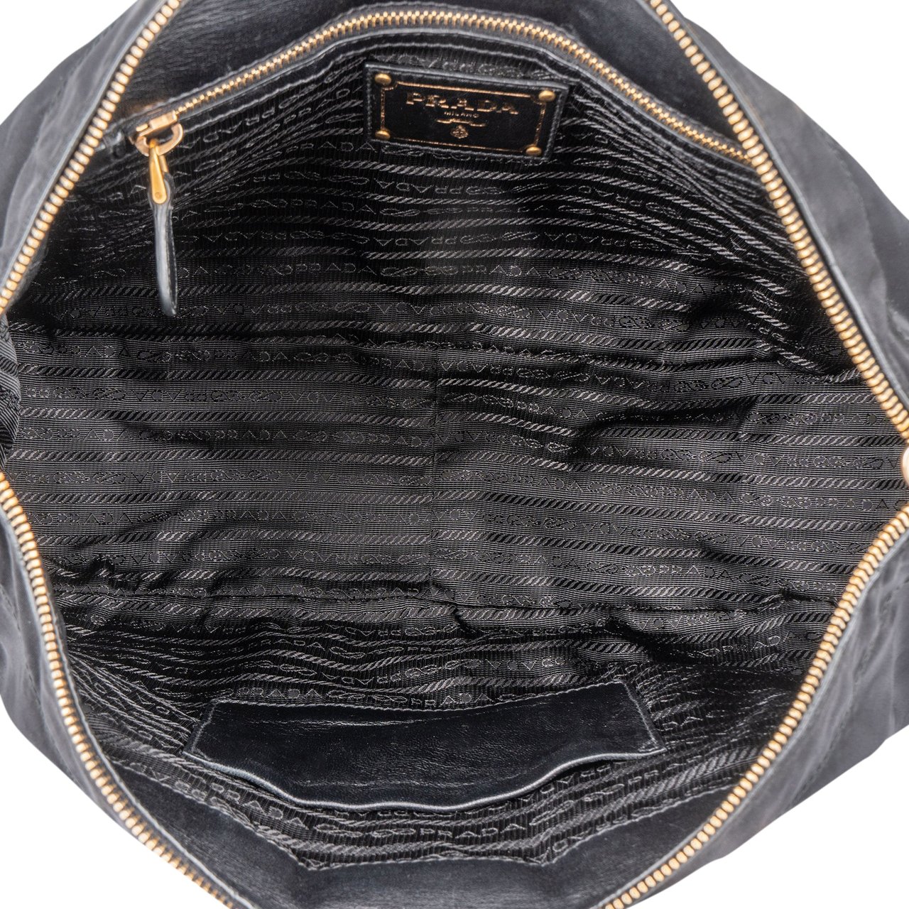 Prada Prada Black Nylon City Handbag Zwart