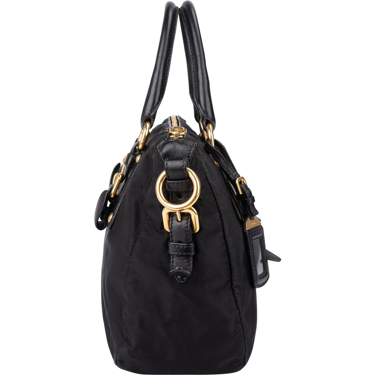 Prada Prada Black Nylon City Handbag Zwart