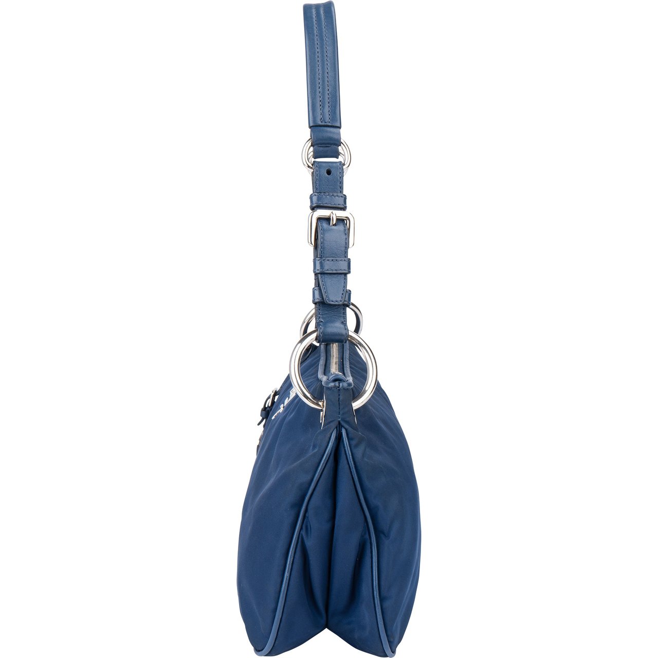 Prada Prada Blue Nylon City Shoulder Bag Blauw