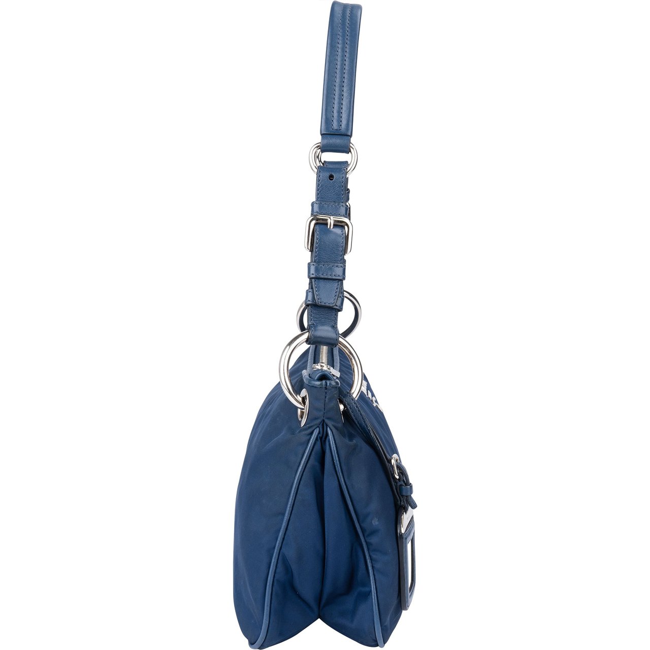 Prada Prada Blue Nylon City Shoulder Bag Blauw