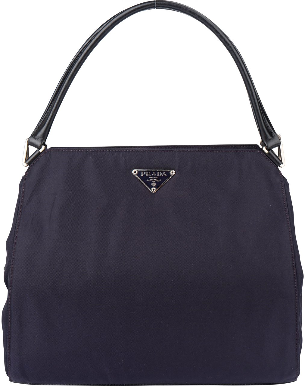 Prada Purple Nylon Triangle Handbag Paars