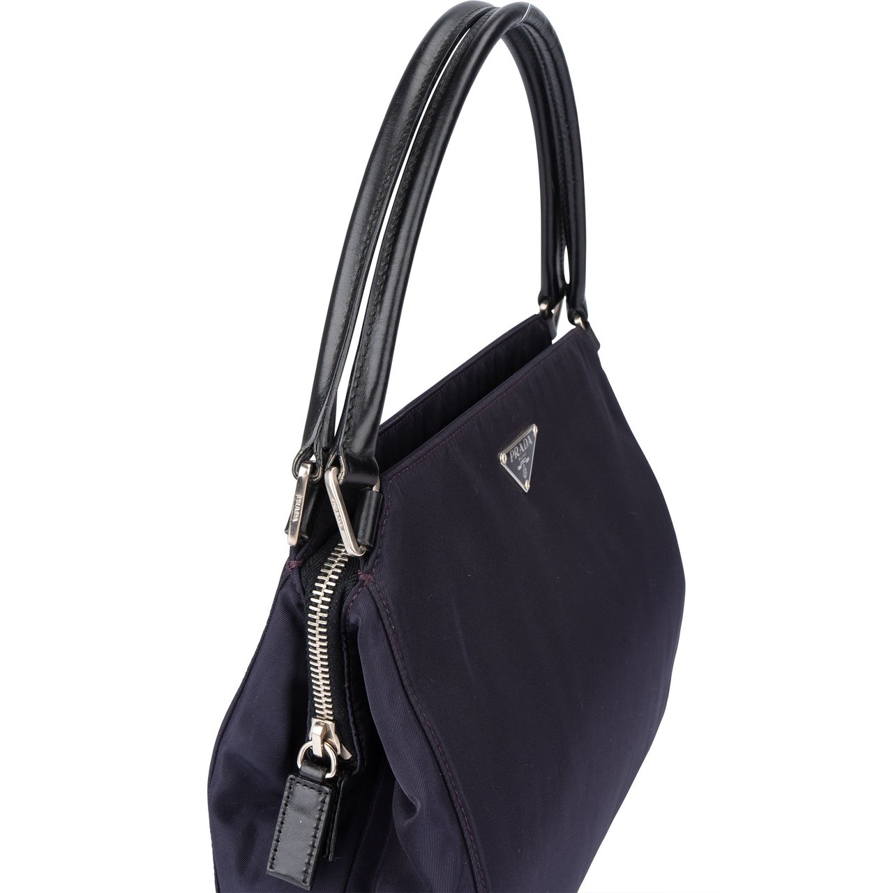 Prada Prada Purple Nylon Triangle Handbag Paars