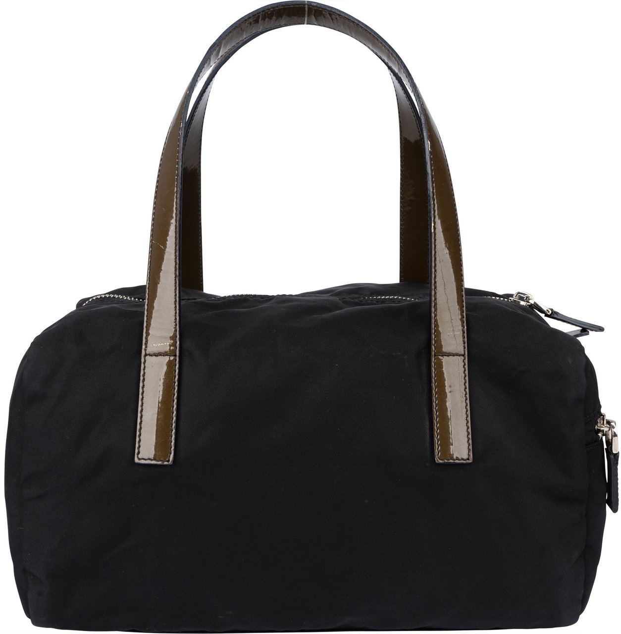 Prada Black Nylon Triangle Handbag Zwart