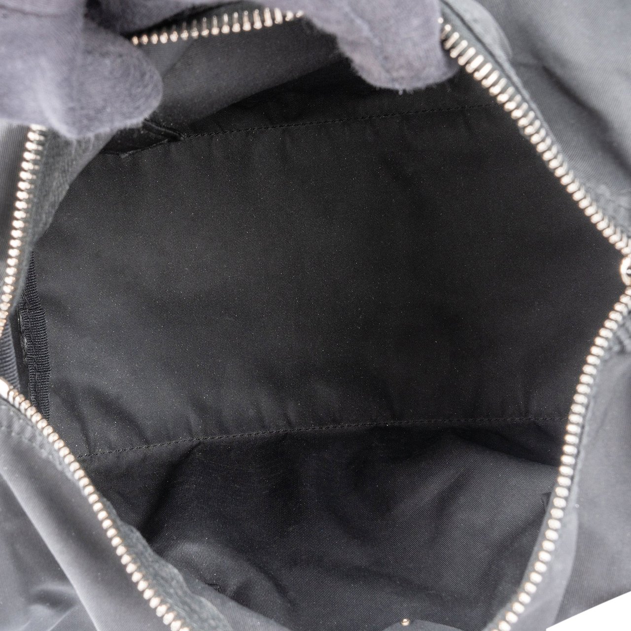 Prada Black Nylon Triangle Handbag Zwart