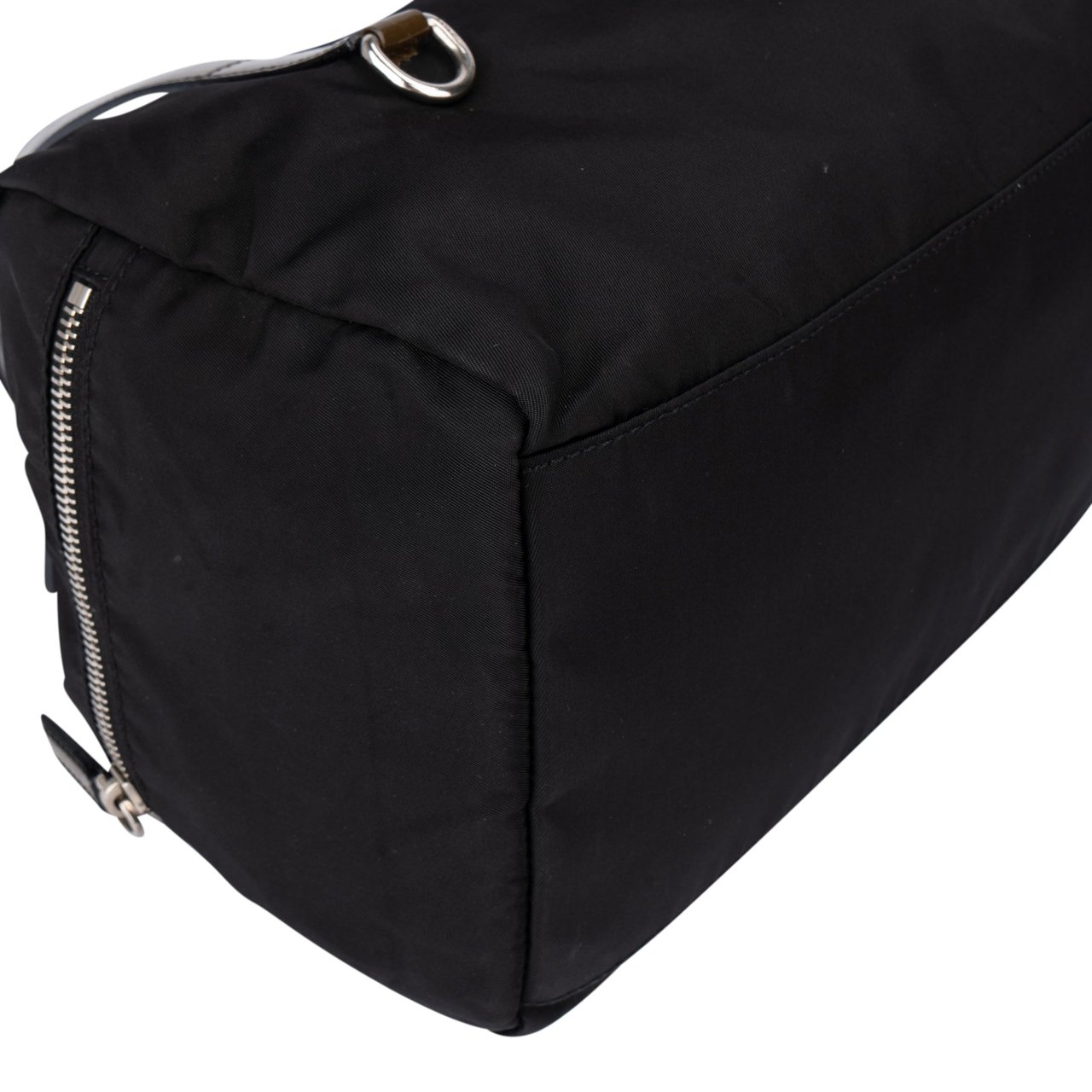 Prada Prada Black Nylon Triangle Handbag Zwart