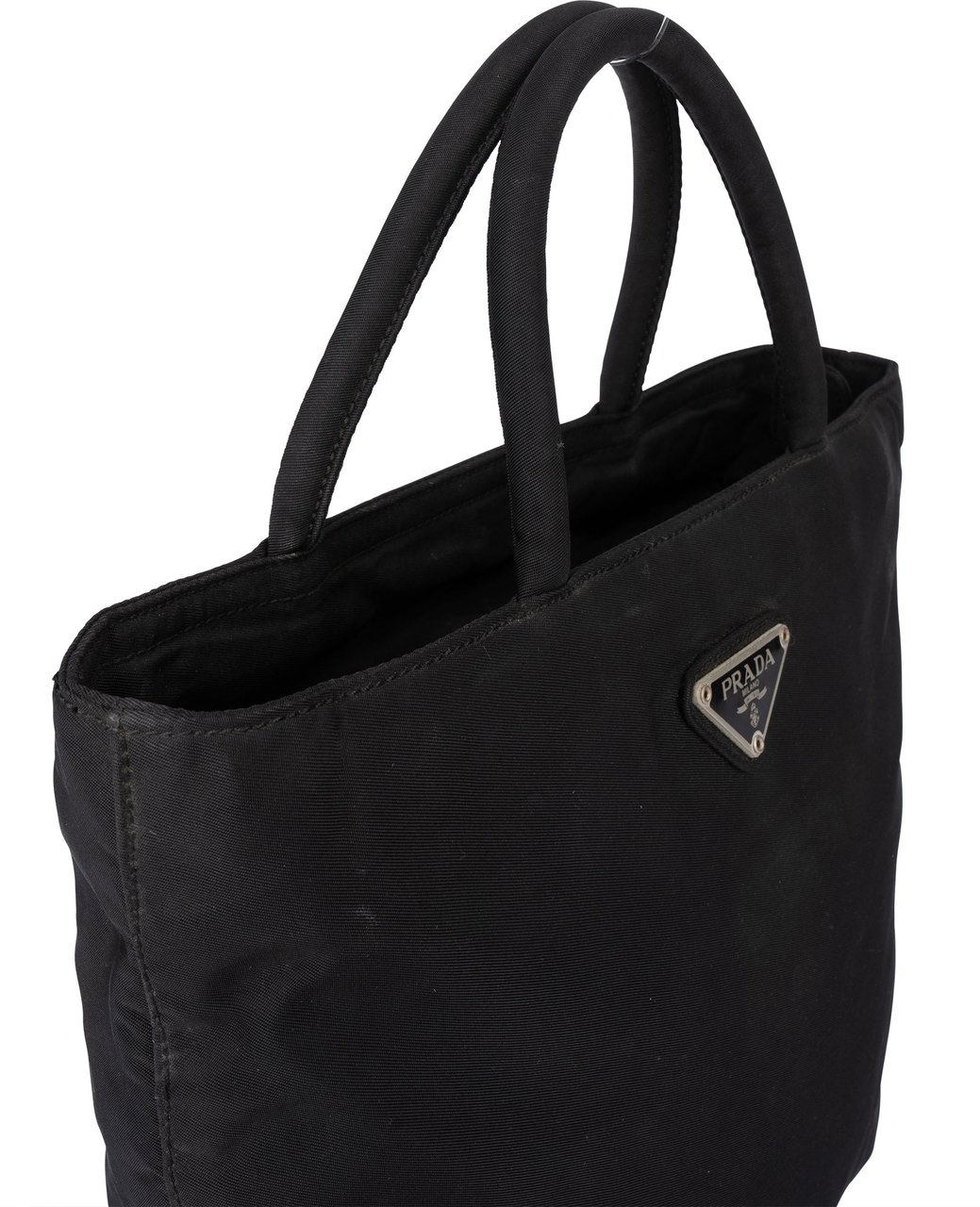 Prada Prada Black Nylon Triangle Handbag Zwart