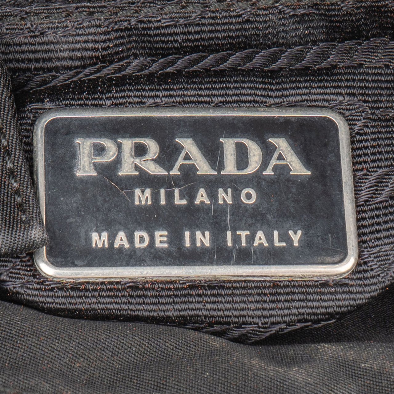 Prada Prada Black Nylon Triangle Handbag Zwart