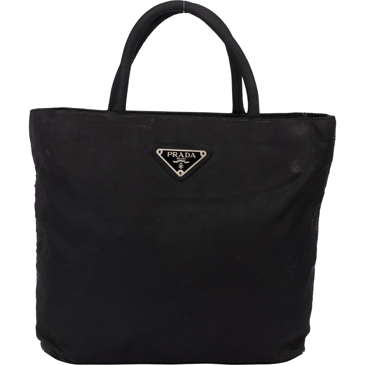 Prada Prada Black Nylon Triangle Handbag Zwart