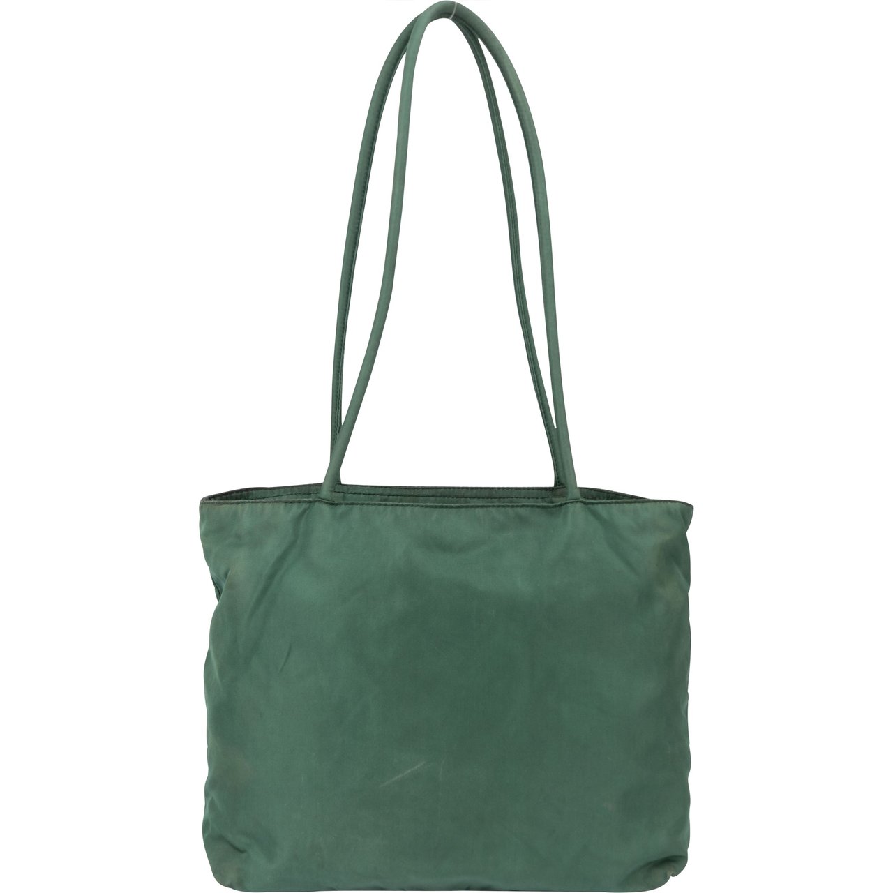 Prada Prada Green Nylon Triangle Shoulder Bag Groen