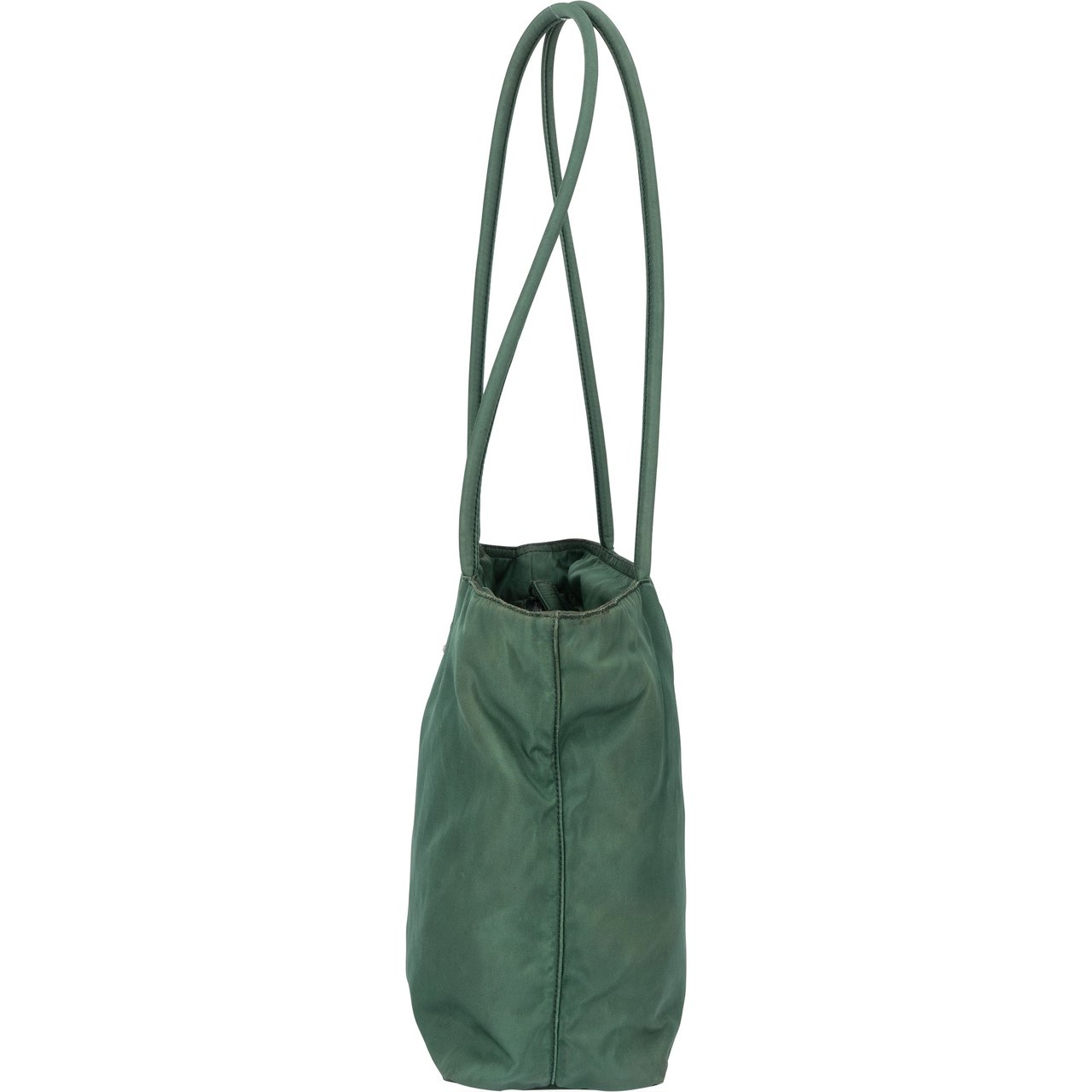 Prada Prada Green Nylon Triangle Shoulder Bag Groen