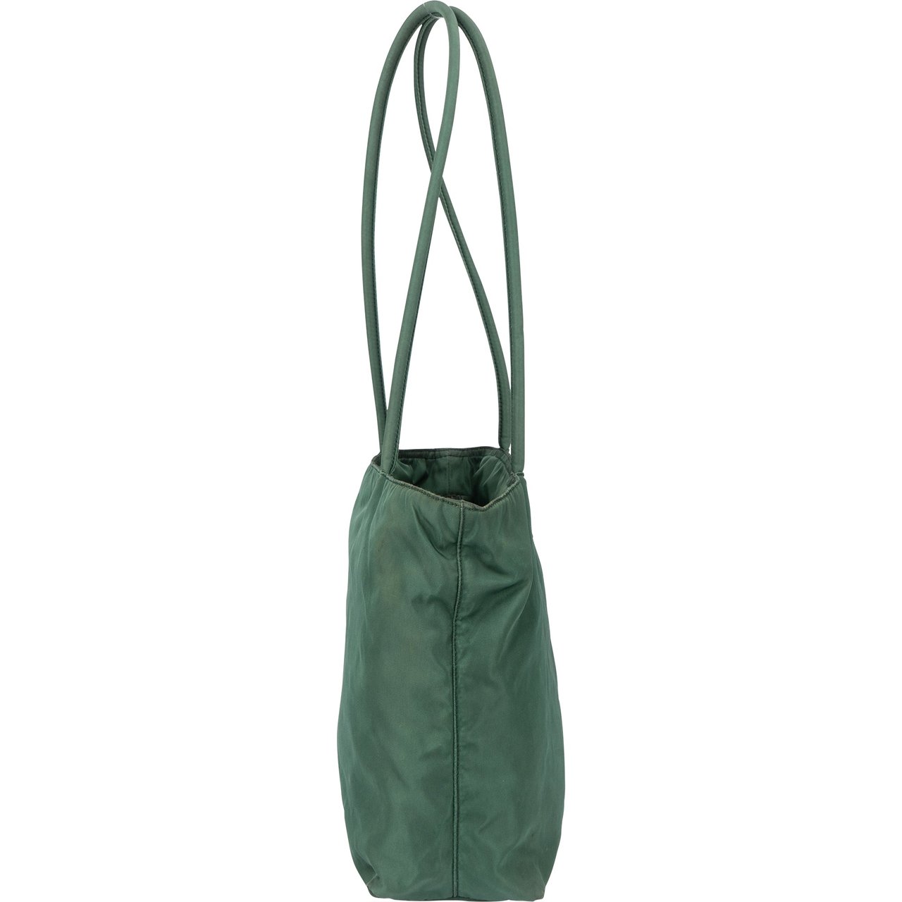 Prada Prada Green Nylon Triangle Shoulder Bag Groen