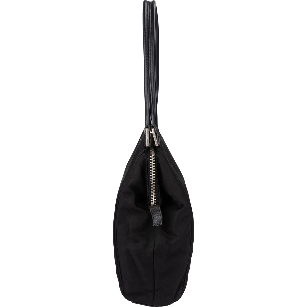 Prada Prada Black Nylon Triangle Handbag Zwart
