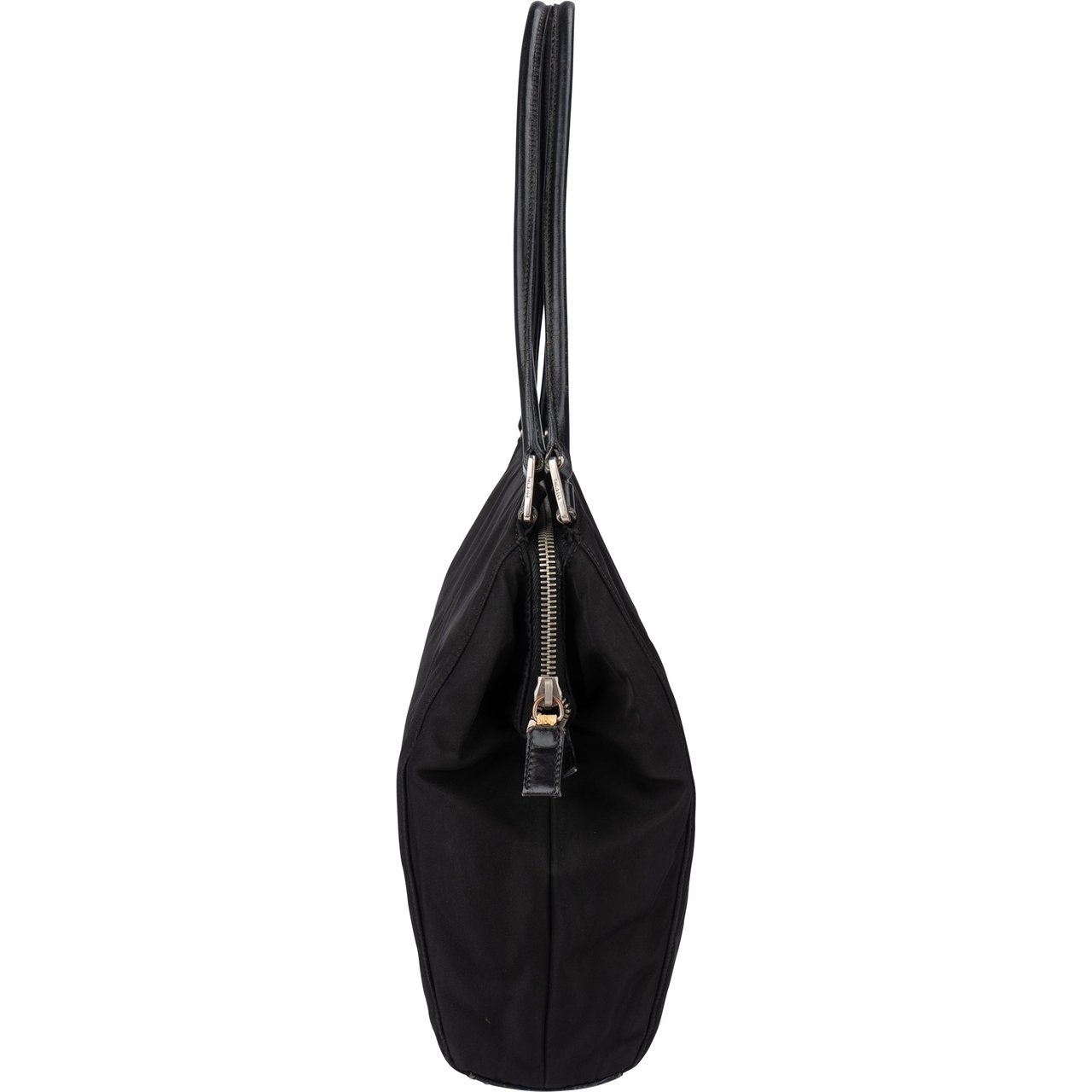 Prada Prada Black Nylon Triangle Handbag Zwart