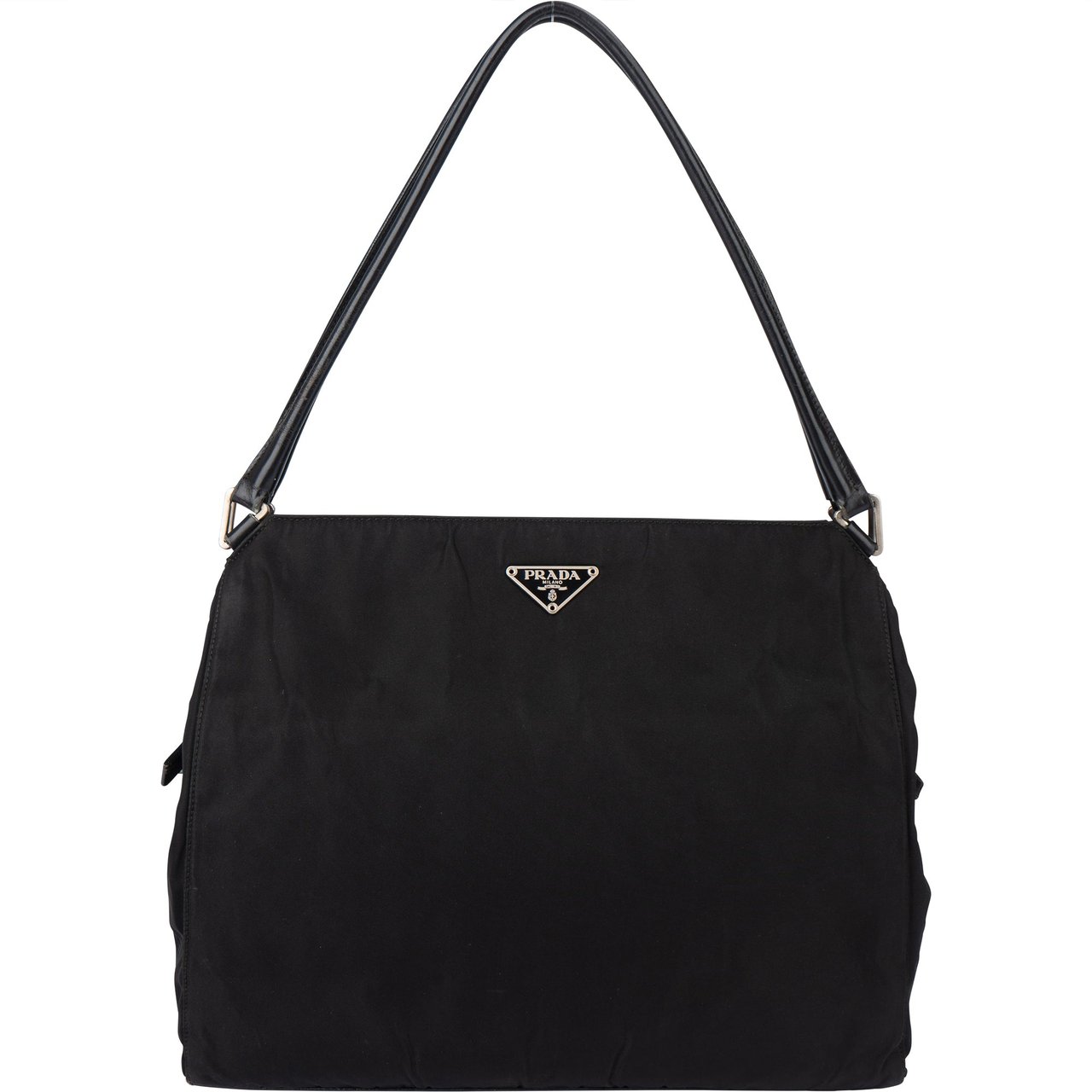 Prada Prada Black Nylon Triangle Handbag Zwart