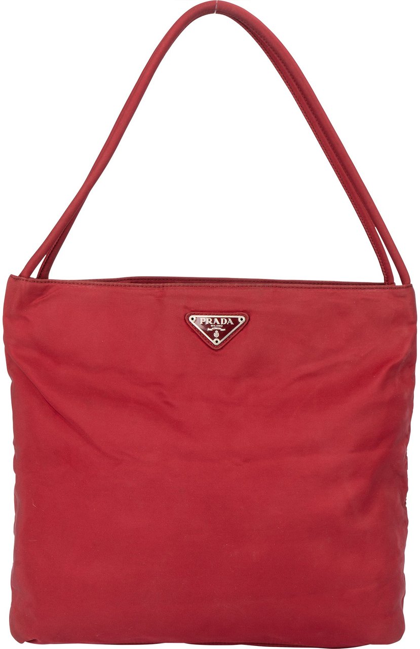 Prada Prada Red Nylon Triangle Handbag Divers