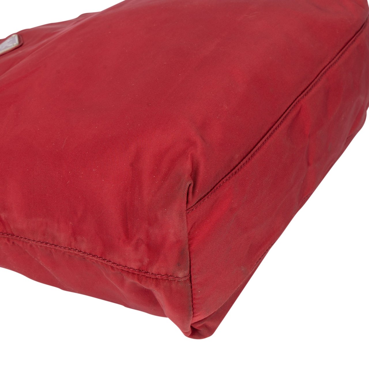 Prada Prada Red Nylon Triangle Handbag Divers