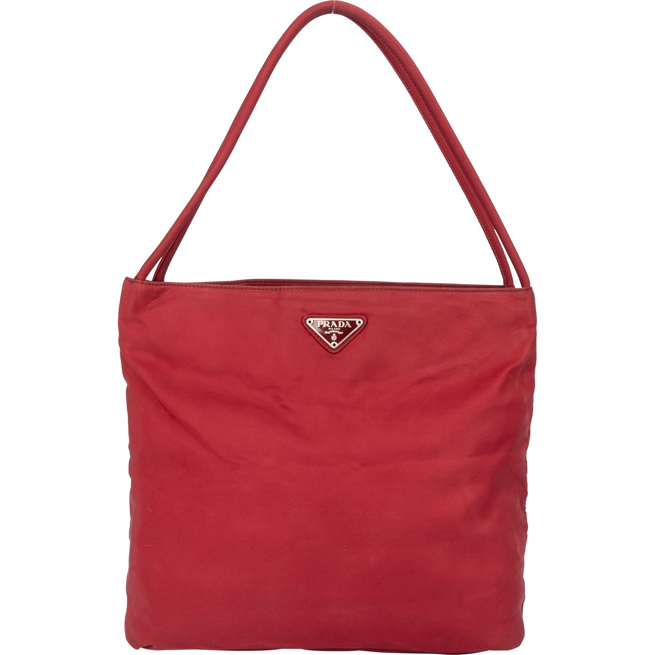 Prada Prada Red Nylon Triangle Handbag Divers