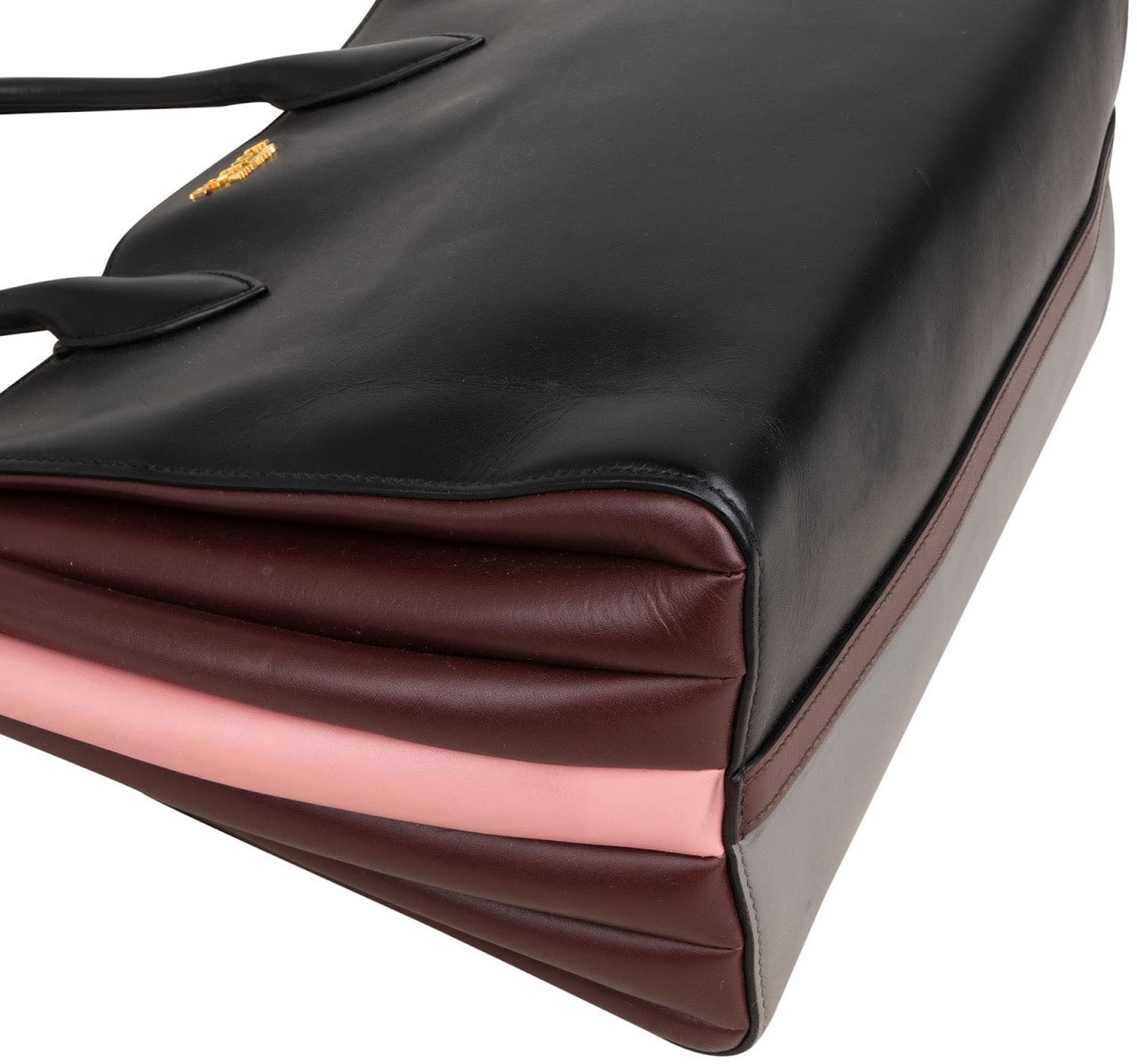 Prada Leather Bibliothèque Tote Handbag Zwart