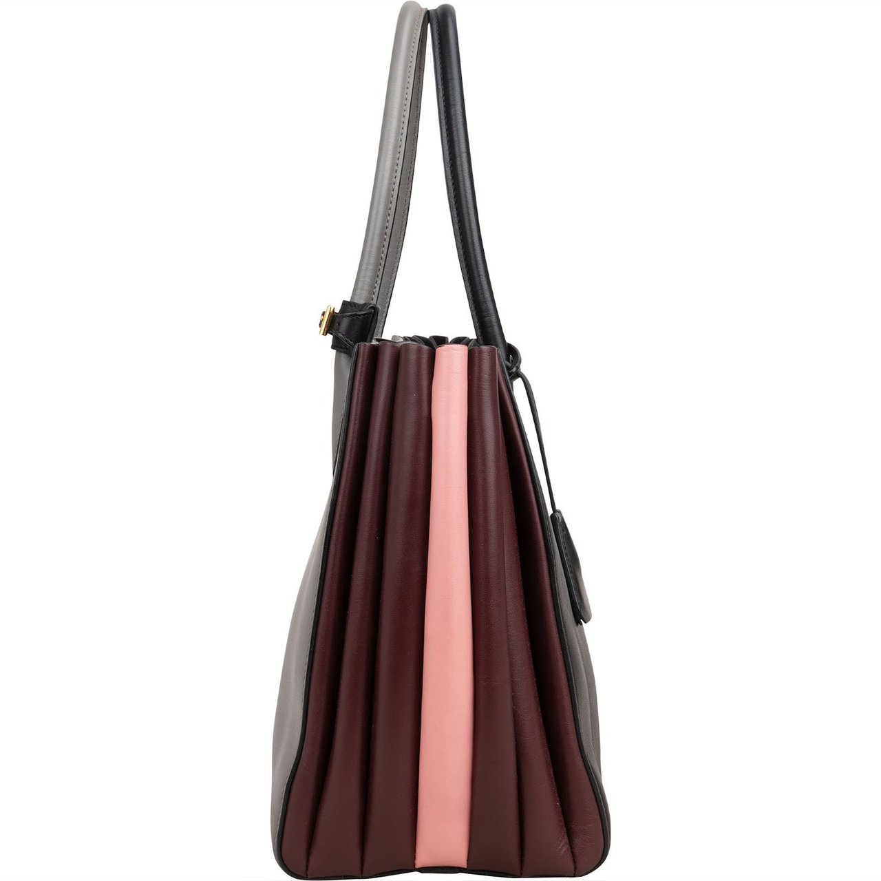 Prada Leather Bibliothèque Tote Handbag Zwart