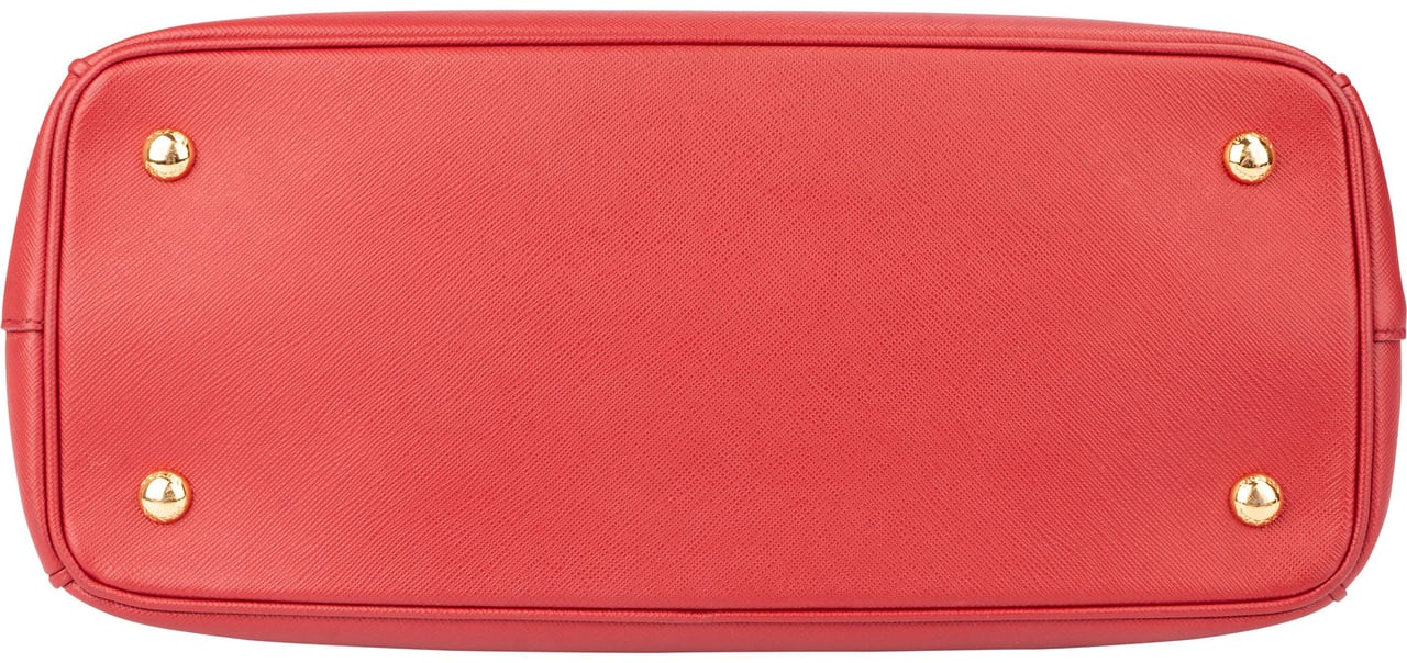 Prada Prada Red Saffiano Leather Galleria Handbag Rood