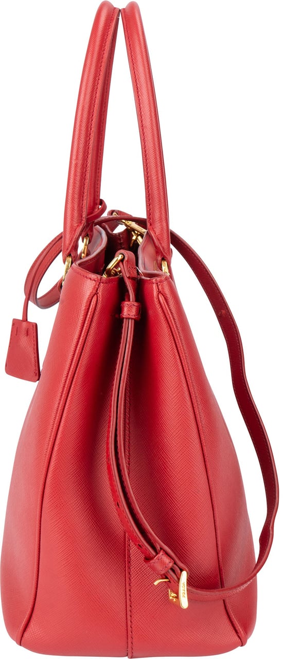 Prada Prada Red Saffiano Leather Galleria Handbag Rood