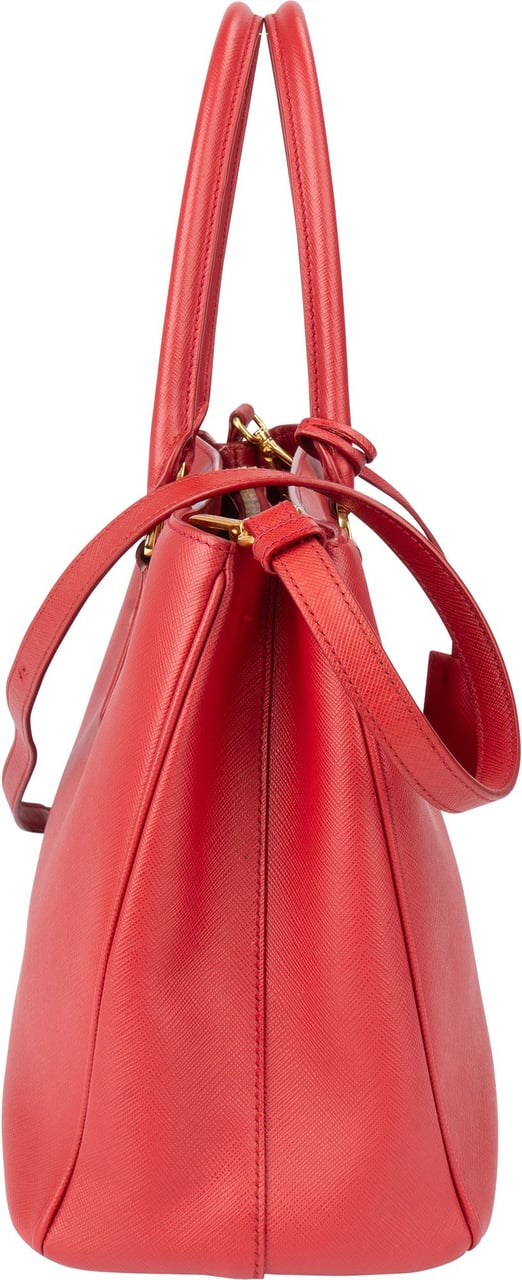 Prada Prada Red Saffiano Leather Galleria Handbag Rood