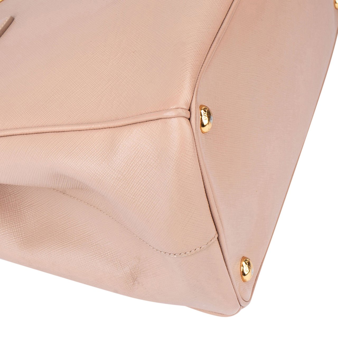 Prada Prada Pink Saffiano Leather Galleria Handbag Roze