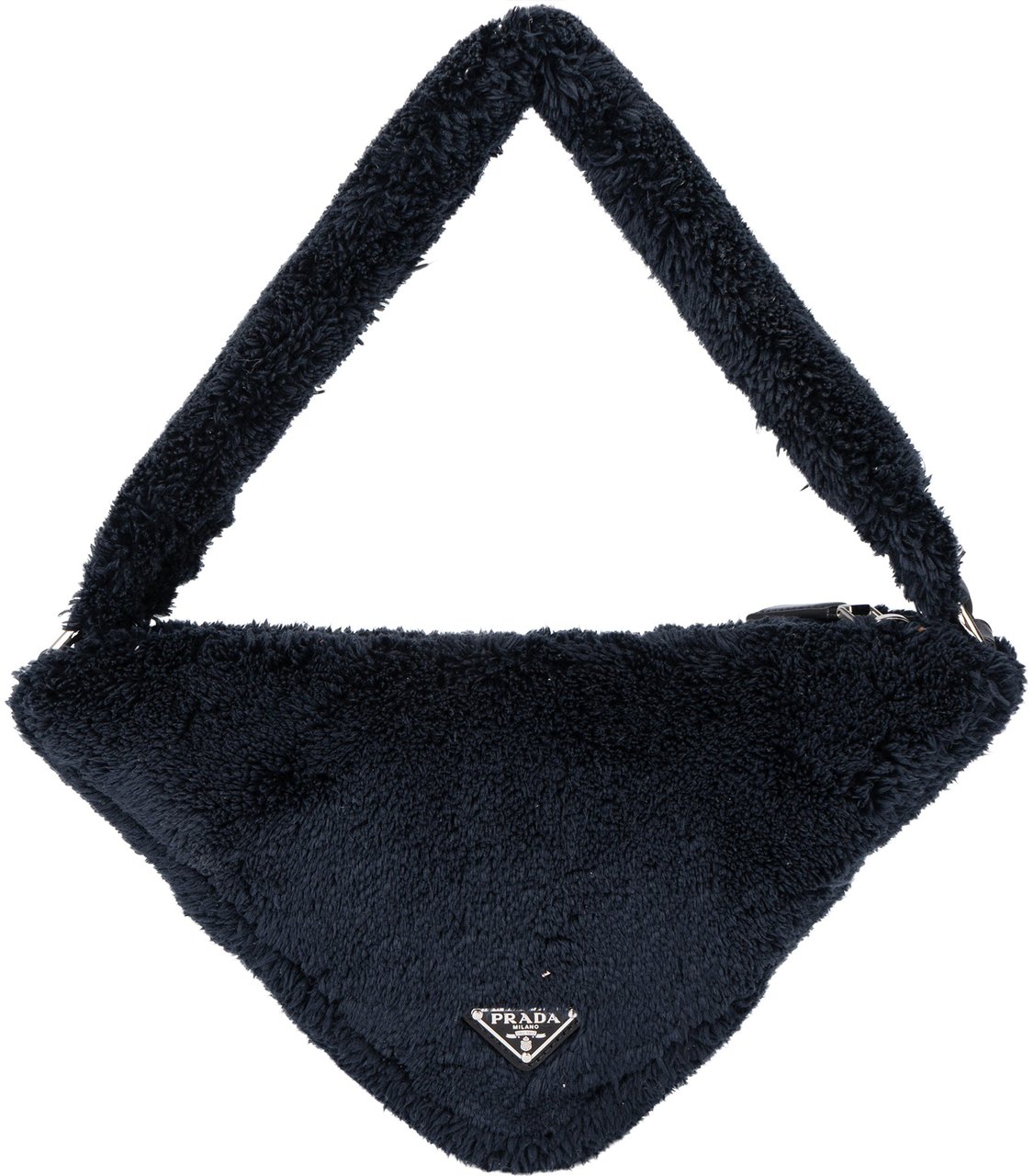 Prada Terry Milano Triangle Handbag Zwart