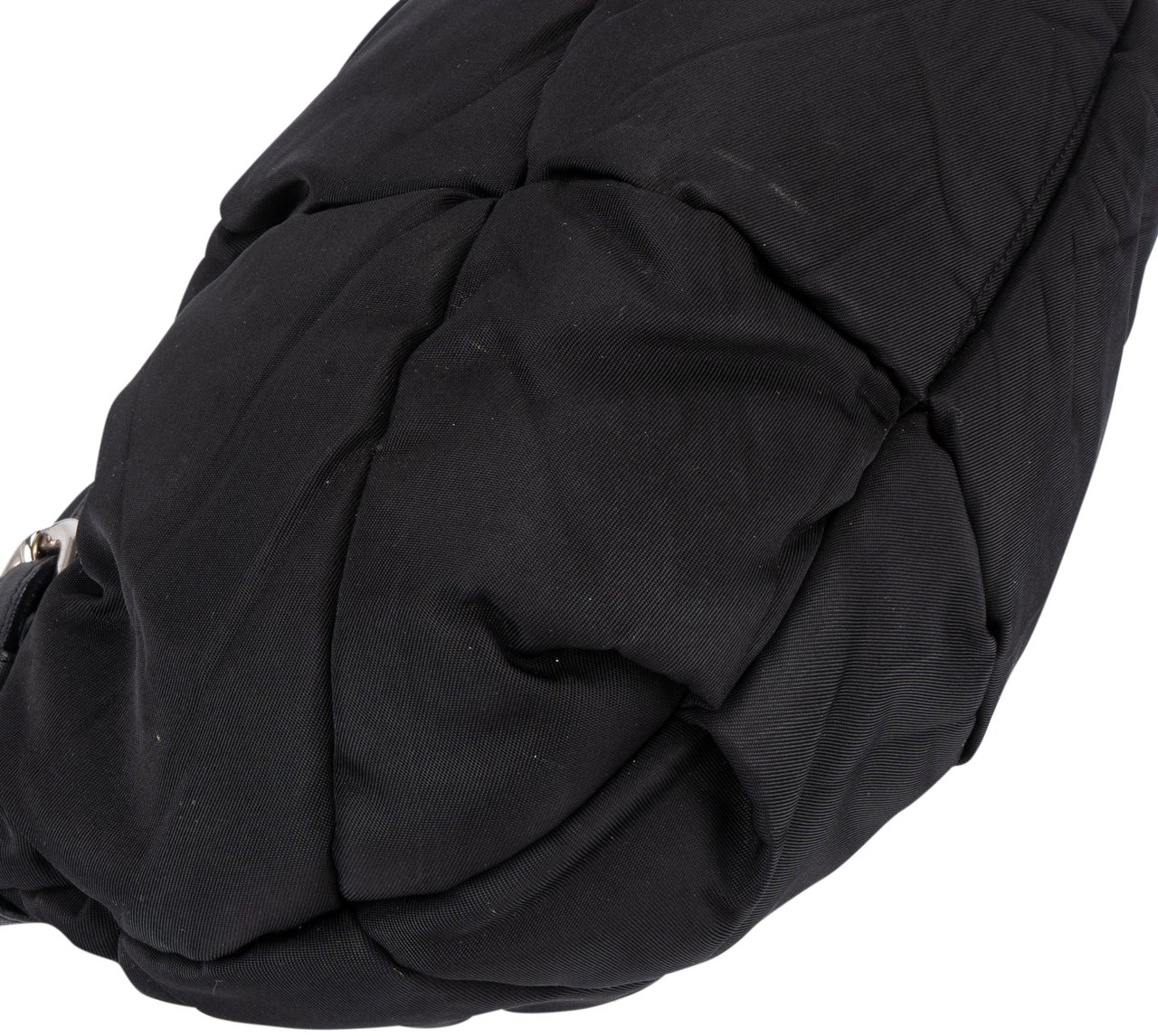 Prada Prada Black Nylon Puffer Shoulder Bag Zwart