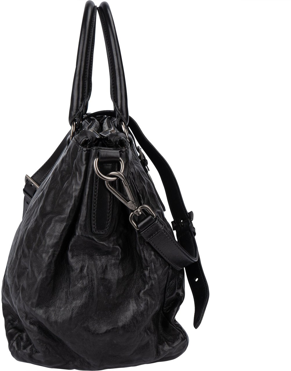 Prada Prada Black Series Nappa Antique Vitello Handbag Zwart