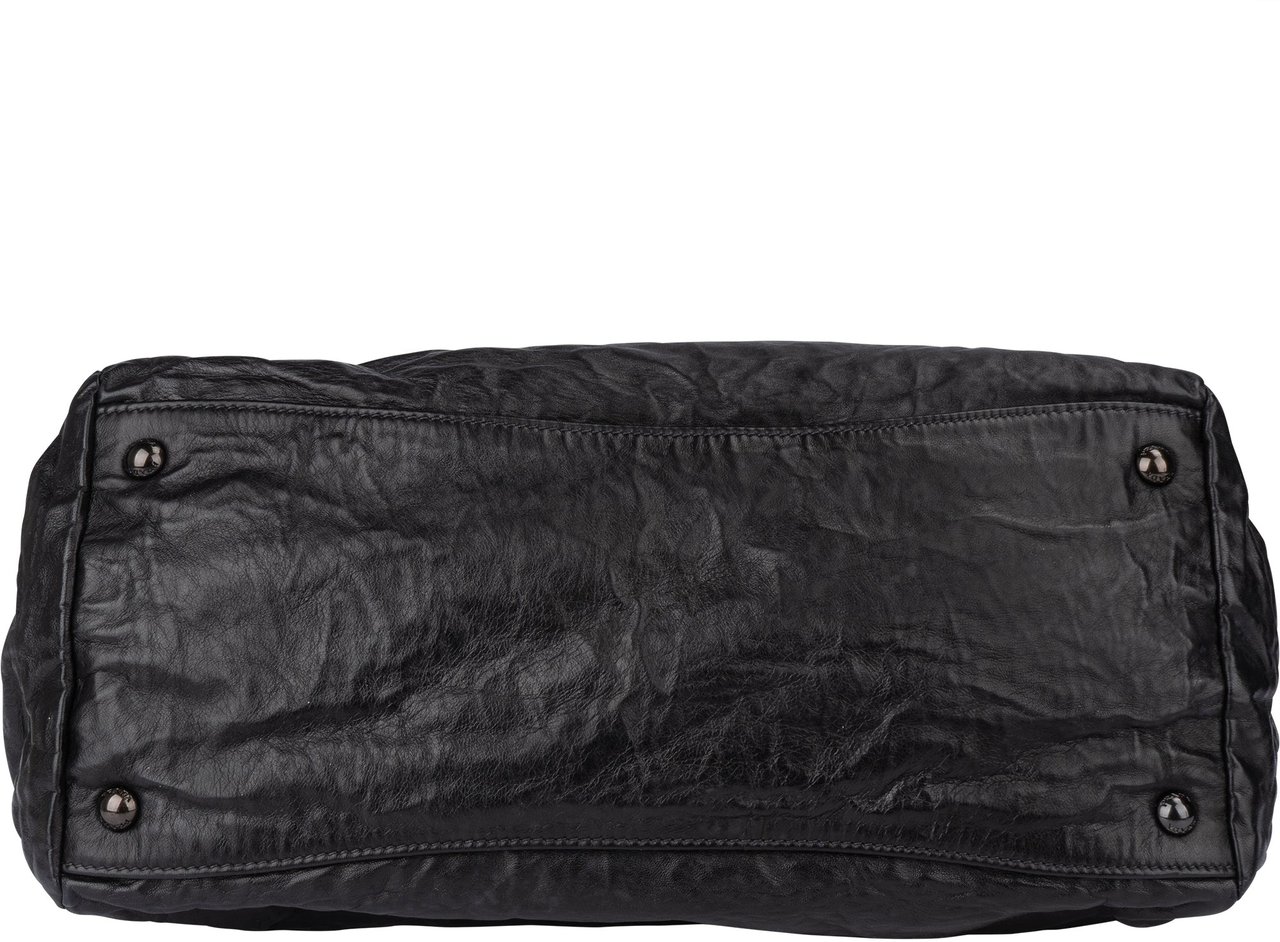 Prada Prada Black Series Nappa Antique Vitello Handbag Zwart